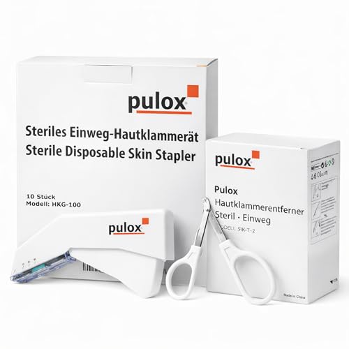 10x pulox Grapadoras cutáneas desechables estériles + quita grapas cutáneos
