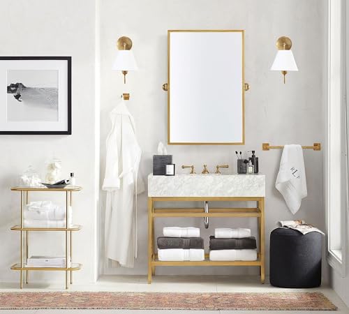 Lámpara de pared para ganar espacio en dormitorios: aplique moderno de latón bronce 3