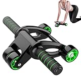 Pufei Ab Roller Bauchtrainer - Faltbarer Bauchtrainer mit 4 Rädern für effektives Bauchmuskeltraining, ideal für Zuhause und unterwegs - Starke Muskulatur und formschöne Körperkontur