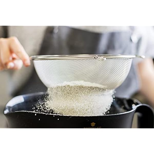 KitchenCraft Большое кухонное сито нержавеющая сталь с цинковым покрытием 20 см серебристый цвет
