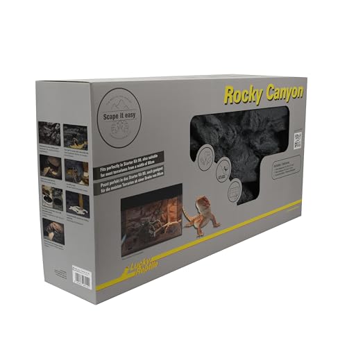 Lucky Reptile Rocky Canyon piezas de fondo rocoso basalto gris para terrario 80cm 4