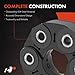 A-Premium Drive Shaft Coupler Flex Joint Propshaft Coupling with Bolts Compatible with BMWE 90 318i 2001-2011 E30 E36 E46 E91 E93 E92 E12 E28 E34 E60, with accessory, Replace# 12456212