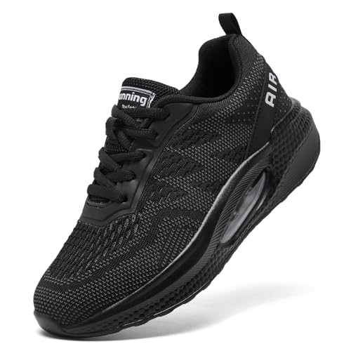 Running Shoes for Women Trainers Ladies Arch Support Air Cushion Gym Sneakers Memory Foam Plantar Fasciitis Comfort Lace Up Non Slip Work Shoes All Black UK 5 Running Shoes for Women Trainers Ladies Arch Support Air Cushion Gym Sneakers Memory Foam Plantar Fasciitis Comfort Lace Up Non Slip Work Shoes All Black UK 5