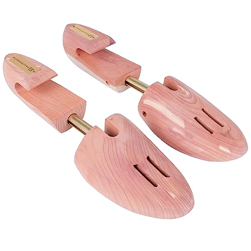 FootFitter Cedar Shoe Trees for Men, Full Block Wide Heel Hook Shoe Shapers (One Pack, X-Large 12-14) LE11