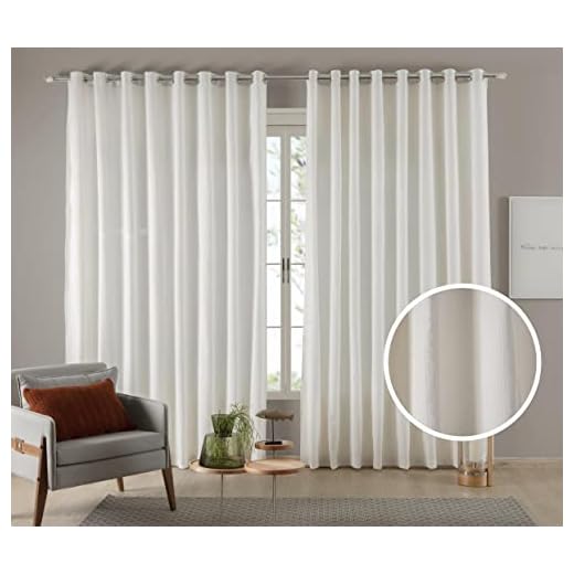 Cortina Tecido Linho Rústico Palha 4,00M x 2,30M Com Ilhós Cromado Para Varão Simples