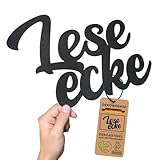 Leseecke Schild - Lesezimmer Schriftzug & Wanddekoration - Wand Dekoration - Deko Wohnzimmer - Wandtattoo Kinderzimmer - Bücherregal - Kinderzimmer Deko - Jugendzimmer (L)