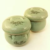 Korean Infuser Cup Saucer/Set of 2 /Pinetree Crane/Hand-crafted