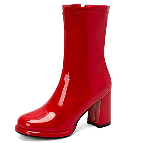 Gicoiz Mujer Invierno Warm Media Pierna Riding Botín Plataforma...