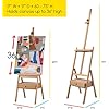 MEEDEN Versatile Studio H-Frame Easel - Adjustable Beech Wood Painting Floor Stand, Movable and Tiltable, For All Media, Holds Canvas Art up to 196cm