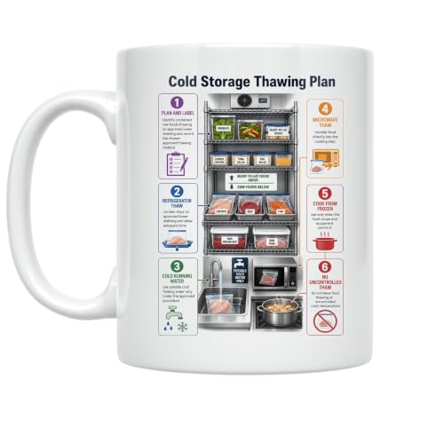 Cold Storage Thawing Plan Mug - Restaurant Team - 11 oz Ceramic