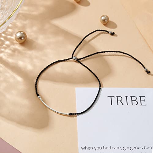 RareLove TRIBE Friend Group Friendship Bracelets for Women,Love My Tribe Bridesmaid Adjustable Silver Bar Strand Bracelets,Meaningful Gifts for Best Friends,Inspirational Motivational Jewelry4
