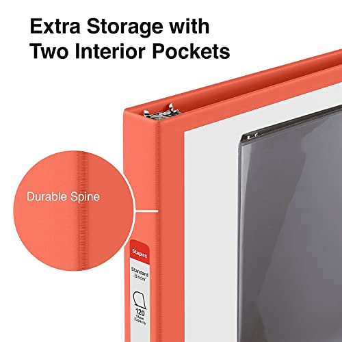 Staples 82617 Standard 1/2-Inch 3-Ring View Binder Orange (26430-Cc) #TOP3