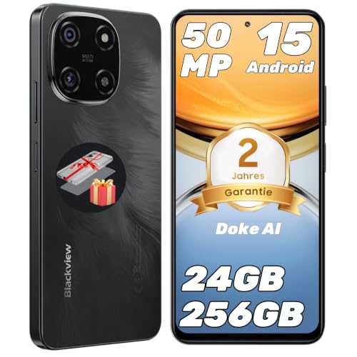 Blackview Color 6 Smartphone 24GB+256GB Android 15 Telefonos Moviles, 50+13MP, MTK G81 Core, 6.67' 90Hz, 5000mAh, Telefono Celulares Dual SIM/Face ID/Fingerprint/OTG/GPS