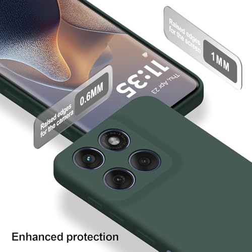Image of DIZORO Microfiber Candy Case for Motorola G86 Power 5G Smooth Touch Cushion Liquid Soft Silicone Gel Rubber Phone Cases Non-Slip Full Body Protective Shockproof Back Cover -Lavender Olive