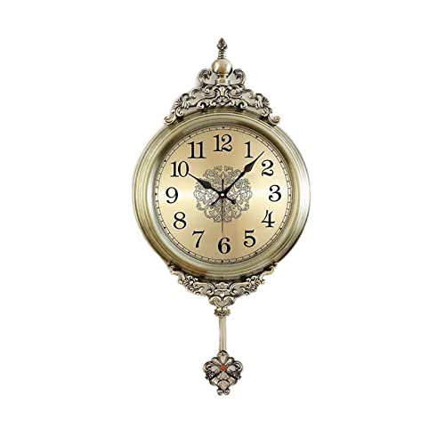 Horloge murale moderne retro XJBTBA grande pendule decorative pour salon de luxe