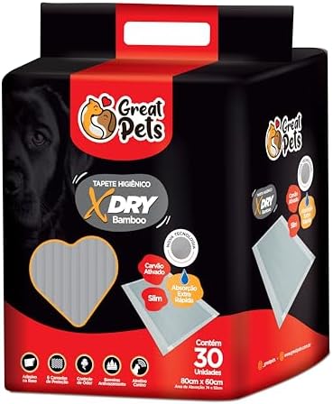 Tapete Higiênico X-dry Carvão Ativado Great Pets 30un