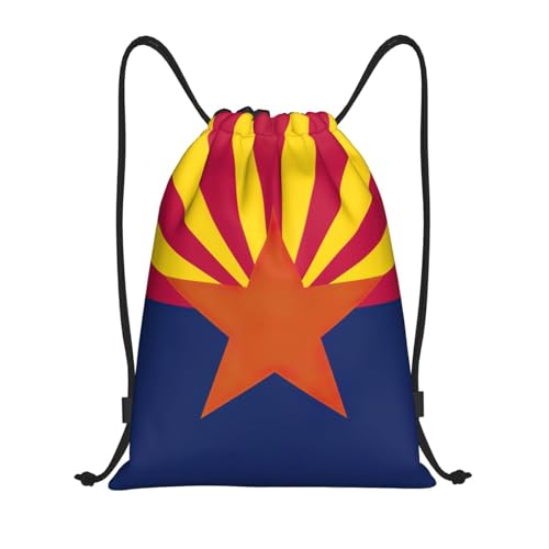 Arizona state flag print Drawstring Bag Sack Gym Bag Ditty Bag for Gym Traveling, Hiking, Yoga, Shopping for Adult