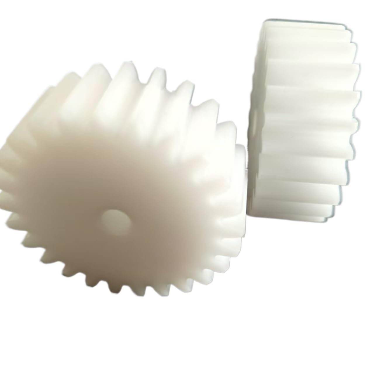 Cylindrical Drive 2pcs 0.7M 19 Teeth Plastic Spur Gear with Step 5mm Teeth Width Straight Teeth Gear M4 Screw 0.7M 19 Teeth Cylindrical Gear Rack Machinery(6MM BORE)