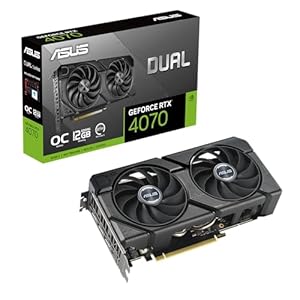 ASUS Dual GeForce RTX 4070 EVO OC Edition 12GB GDDR6 Gaming (Nvidia GeForce RTX4070 DLSS 3, 475 AI Tops, PCIe 4.0, 1x HDMI 2.1a, 3X DisplayPort 1.4a, DUAL-RTX4070-O12GD6-EVO) + Indiana Jones