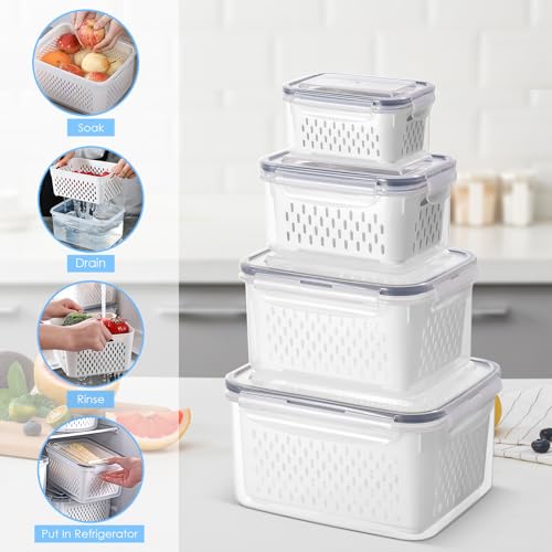 Esyhomi Fresh Food Storage Containers for Fridge, view 2