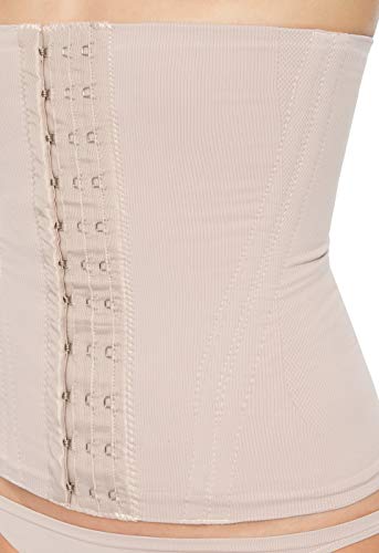 Plié Control, Corset de Alta Compressão Feminino, Bege (Base), M