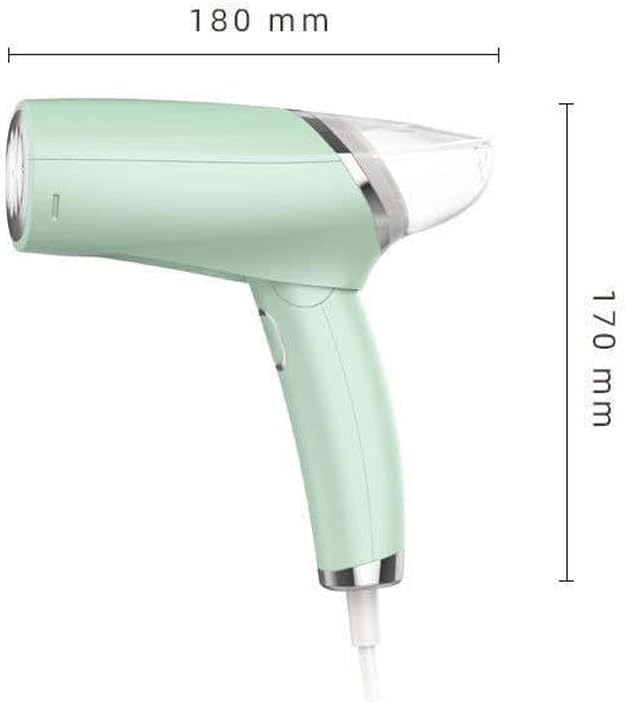 Steamer for Clothes, Hand Held Portable Travel Garment Steamer, Metal Steam Head, Pump System, Mini Size, Handheld Steamer for Any Fabrics, No Water Spitting (Color : Green)