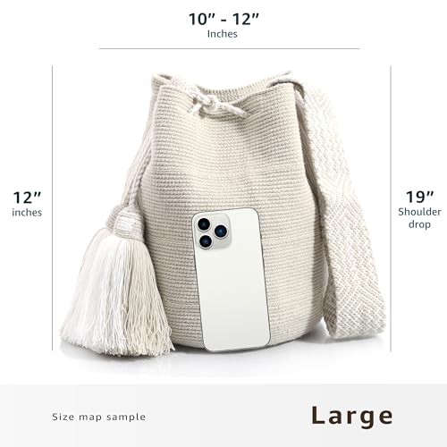 Image of WYOU Designer Wayuu Hand-Crochet Woven Summer Beach Bag for Everyday, Travel-Large Beachy Purse, Colorful Purses for Women