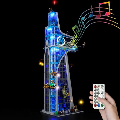 Kyglaring LED Lighting Kit (No Model), Compatible with Lego-76269 Marvel Avenger Tower Building Blocks Model Set