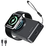 【Extienda el 300% de la Vida útil de la Batería】 Este cargador inalámbrico para Apple Watch tiene una batería incorporada de 4000 mAh que puede cargar el Apple Watch sin tener que enchufarlo a otra fuente de alimentación. Duración de la batería súper fuerte, este cargador inalámbrico para Apple Watch puede cargar completamente un Apple Watch 3 veces.