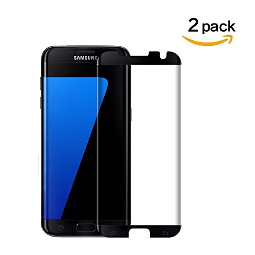 Galaxy S7 Edge Screen Protector,Galaxy S7 Edge Tempered Glass, [2PACK] DeFitch Ultra HD Clear Anti-Bubble Glass Screen Protector for Samsung Galaxy S7 Edge