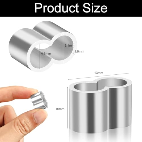 Seilklemme 4mm, 50 Stück Seilklemmen Aus Aluminium, Aeilklemmen, Aluminium Crimpschlaufe Würgeklemmen, Für Expanderseil, Planenseil Und Gummiseil Korrosions Beständige Und Hochwertige Aluminiumklemmen