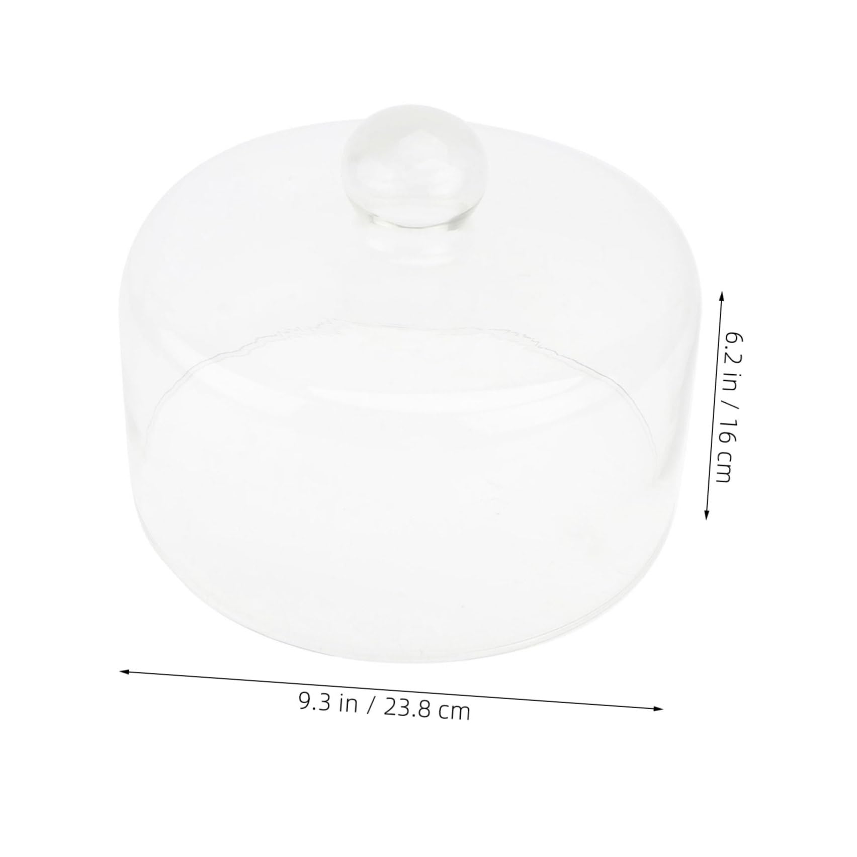 YARNOW Cloche à Gâteau en Verre Réutilisable Support Solide, Couvercle Transparent pour Activités et Fêtes, Accessoire Pâtisserie Professionnel Élégant