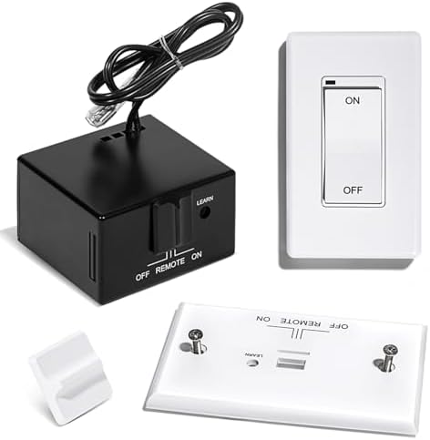 Wall Switch Remote Control Kit,On/Off Wall Mounted Control Set for Millivolt Gas Fireplace Valve System, Compatible with Ambient,Majestic,Skytech,Vermont Fireplace,Fire Pit,Stove and More