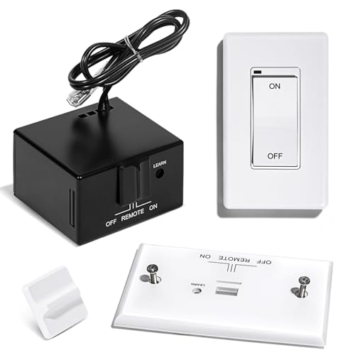 Gas Fireplace Wall Switch Remote Control Kit, On/Off for Millivolt Valve System, Replace for skytech 1420-A,1420TH-A,1001-A,1001TH-A -TX 3001,Napoleon F45,Acumen RCK-IW,and More