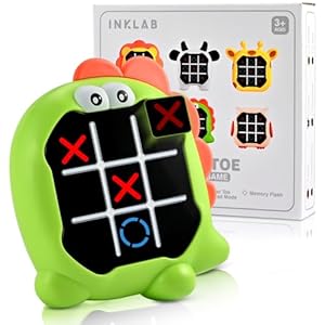 Electronic Tic Tac Toe Bolt Game, 3-in-1 Handheld Puzzle Game Console, Travel Board Fidgets Games for Kids 4 8 12, Mini Brain Memory Games for Kids, Birthday Toy for Girl Boy