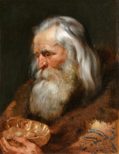 Toile Peter Paul Rubens Tête du plus grand des mages affiche déco bureau 60x90cm