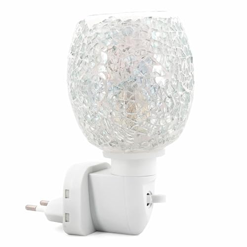 Candle Brothers elektrische Duftlampe | Flow | Aromalampe für Duftwachs | Nachtlicht für Steckdose | Duftlampe Keramik Weiß | Steckdosen Lampe für Büro Schlafzimmer Yoga