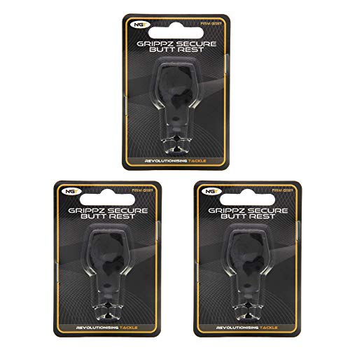 NGT 3 x Black Carp Fishing Tackle Butt Grips 'Grippz' Rod Rests for Wet Surfaces - Image 2