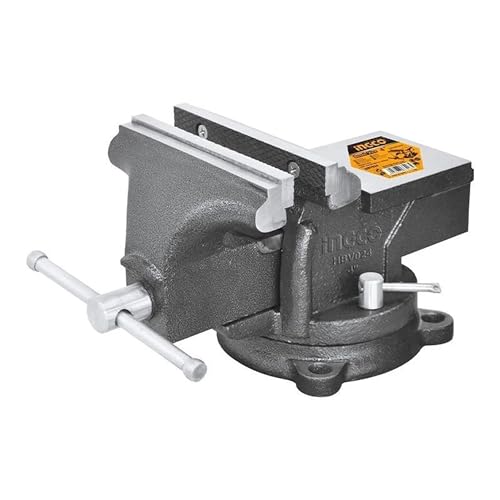 Morsa Da Banco 100mm (4), Girevole, Con Incudine, Articolo Professionale-iaiadistribuzione