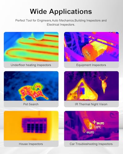 RuoShui Thermal Imaging Camera for Android USB-C,256 x192 IR Resolution Infrared Thermal Camera,25Hz Refresh Rate,-4℉ to 1112°F Thermal Imager for HVAC Home Inspection,Electrical,Plumbing,Automotive - Thumbnail 7