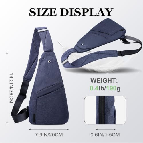 Image of Slim Anti Theft Sling Bag Small Travel Pack Pickpocket Proof Crossbody Bag | Anti Theft One Shoulder Bag Flat Anti Pickpocket Bag Travel Pouch Passport Bag Secure Purses for Men Women lightweight