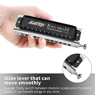 East top Harmonica chromatique professionnel 12 trous 48 tons en Do, harmonica chromatique 12 trous avec étui noir Top… - Les Beatles, Paul McCartney, John Lennon, RIngo Starr, George Harrison East top Harmonica chromatique professionnel 12 trous 48 tons en Do, harmonica chromatique 12 trous avec étui noir Top… – Image 5