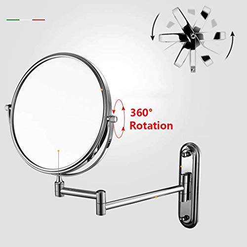 Miroir de maquillage extensible et pivotant double face - 5
