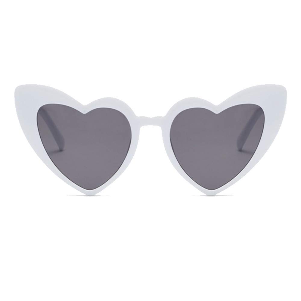 Amore, occhiali da sole con montatura in bianco in nero-grigio, occhiali da sole peach cuore, spiaggia, surf, viaggi, occhiali da sole da donna street photo