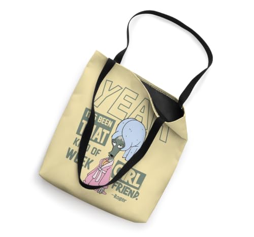 Bolsa tote de dibujos animados American Dad: 'Been That Kind of Week' con personaje Roger y tema de autocuidado miniatura 2