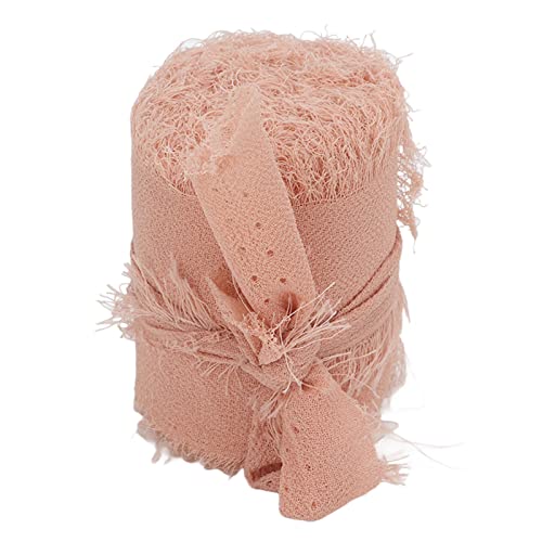 Yuehuam Fita de seda de chiffon de franja feita à mão, 5 m, faça você mesmo, interessante, estilo rú