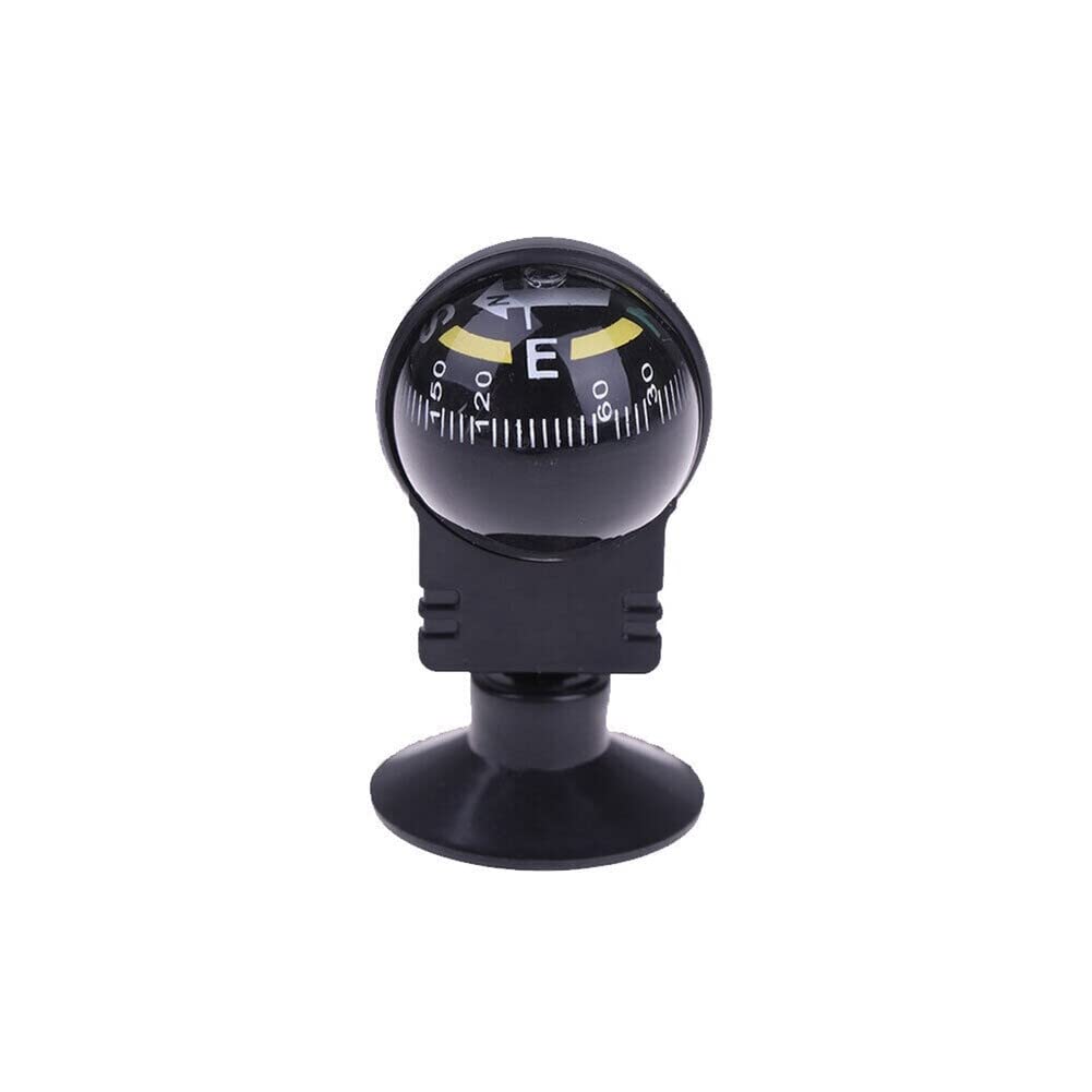 ihreesy Mini Car Navigation Compass,Direction Pointing Guide Ball Boating Compass Dashboard Suction Dashboard Stand Compass for Car,Boat,Caravan,RV