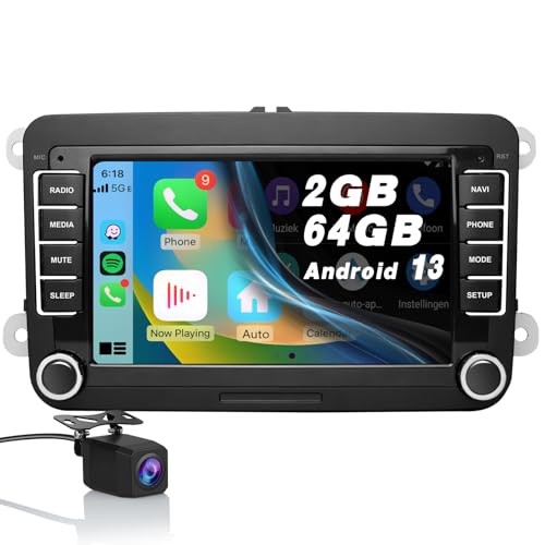 AWESAFE Autoradio Android pour Golf 5 6 VW Passat Polo Seat Skoda, 7 “ HD écran Tactile, intégré Bluetooth carplay Android Auto FM,RDS,GPS,WiFi avec...