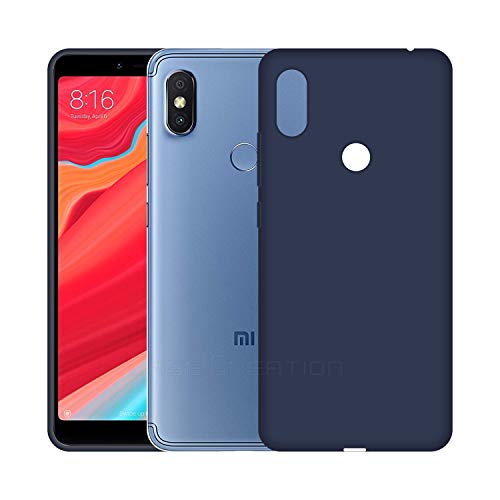 Image of Case Creation Luxurious OG Series for Xiaomi Mi A2 Case Cover,Anti-Dirty Slim Case Frosted Matte Cute Candy TPU Raised Bezel (Splash of Color) Back Cover for Xiaomi Mi A2 -Navy Electric Blue