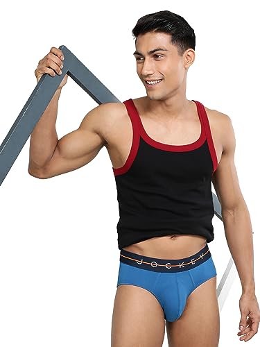 Image of Jockey NY15 Men Super Combed Cotton Elastane Stretch Solid Brief with Ultrasoft Waistband